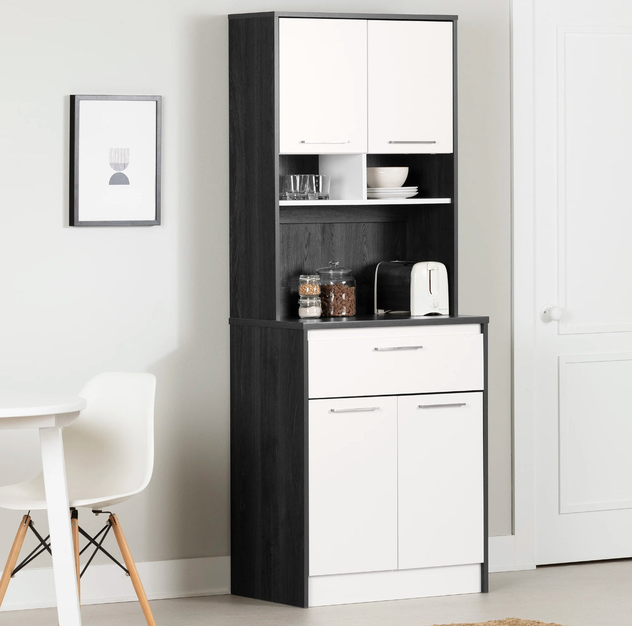 Mueble de almacenamiento con espacio para microondas